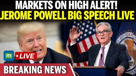 Jerome Powell Big Speech Live: Powell Markets Brace for Big Statement | Markets on High Alert!