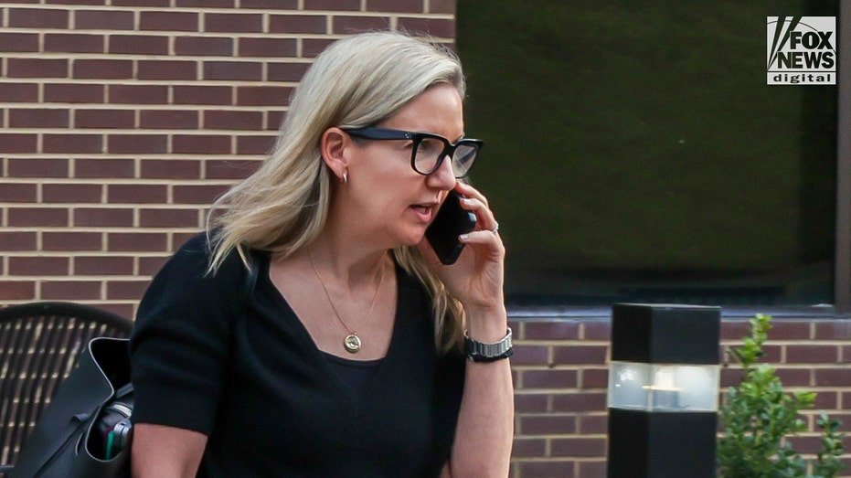 Cracker Barrel CEO Julie Felss Masino leaves the office.