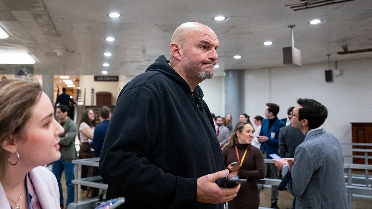 Sen. John Fetterman leaves U.S. Capitol following vote