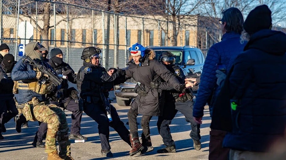 ICE agents and agitators clash in Minneapolis.