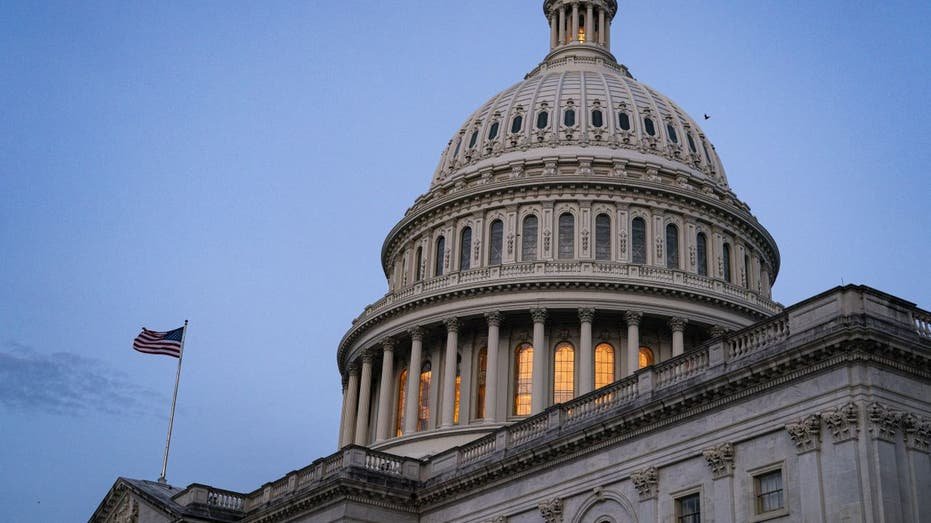 U.S. Capitol at dawn.