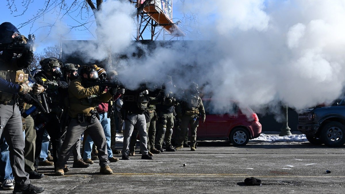 Federal agents fire tear gas