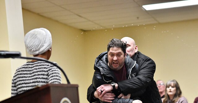 Report: Ilhan Omar Sprayed with Unknown Substance During Town Hall Report: Ilhan Omar Sprayed with Unknown Substance During Town Hall