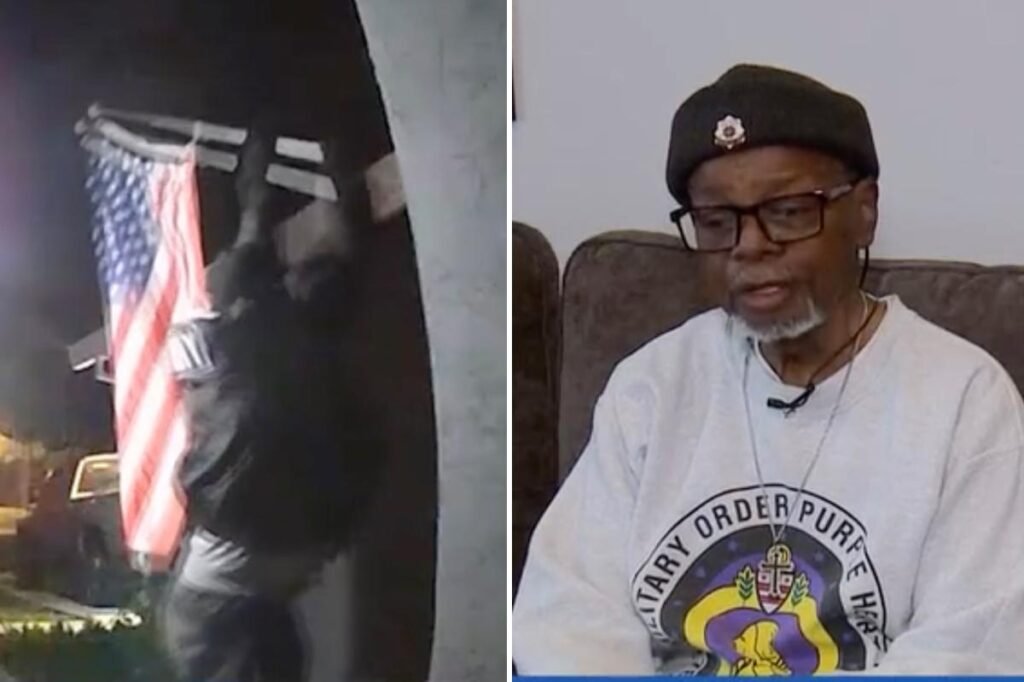 Purple Heart veteran, 85, ‘heartbroken’ after thief nabs his American flag from California home Purple Heart veteran, 85, ‘heartbroken’ after thief nabs his American flag from California home