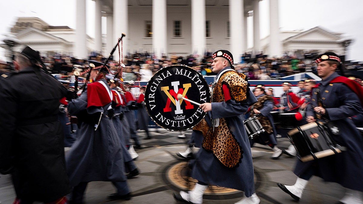 VMI cadets march in Richmond, VA.